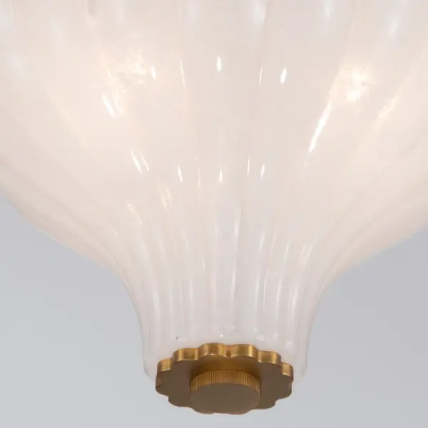 Elegant Textured Glass Semi-Flush with Luxe Gold Finish - Image 5