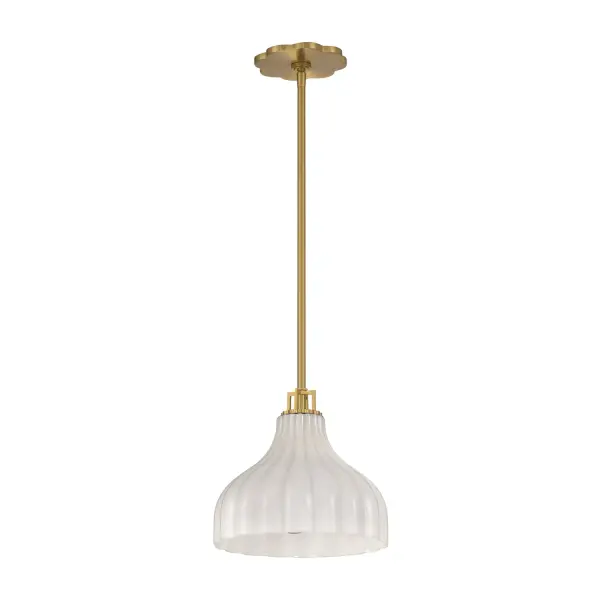 Elegant Mini Pendant with Artisan Textured Glass and Luxe Gold Finish - Image 2