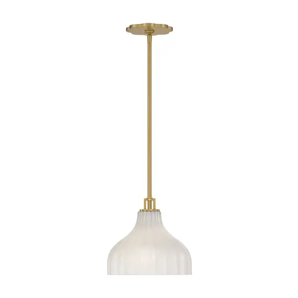 Elegant Mini Pendant with Artisan Textured Glass and Luxe Gold Finish - Image 3