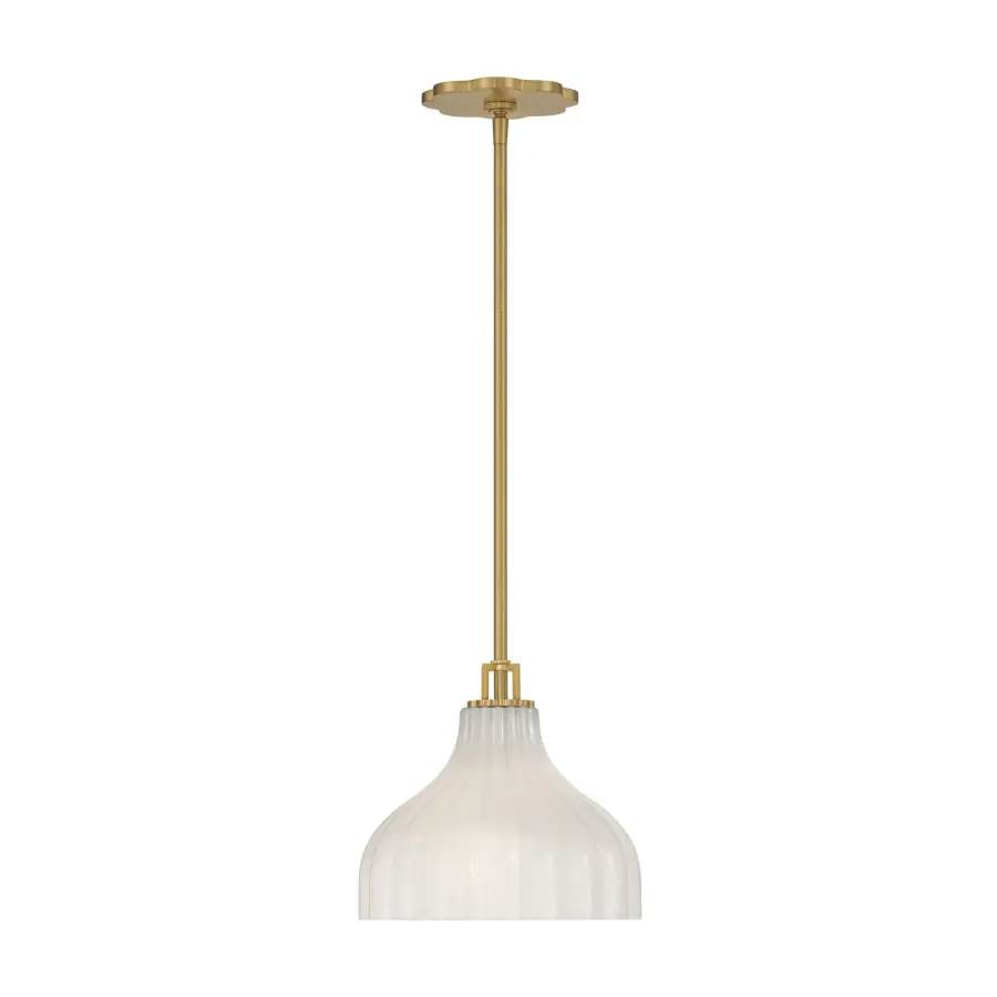 Elegant Mini Pendant with Artisan Textured Glass and Luxe Gold Finish - Image 3