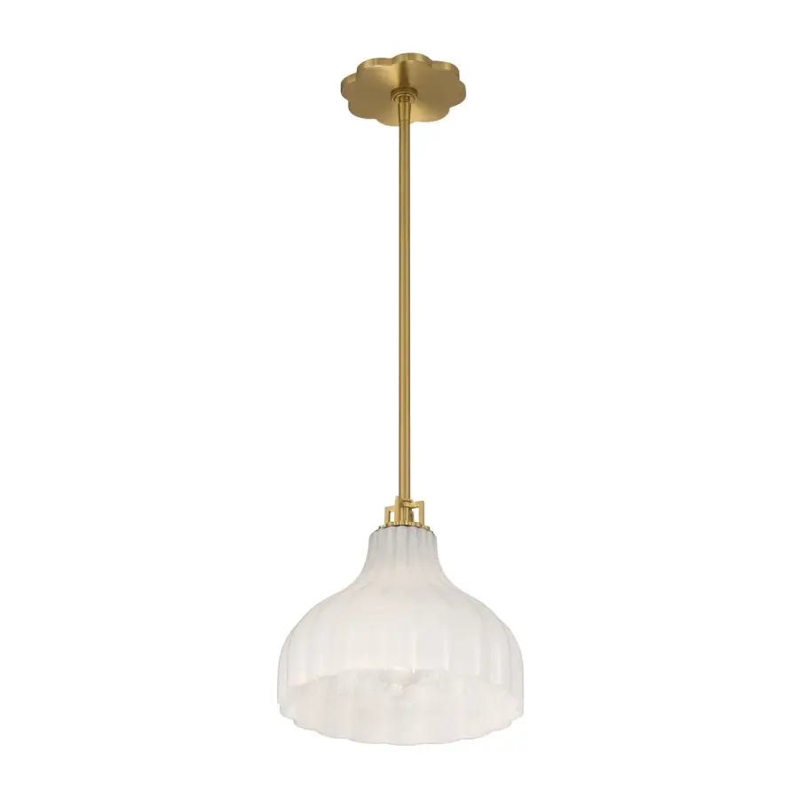 Elegant Mini Pendant with Artisan Textured Glass and Luxe Gold Finish - Image 4