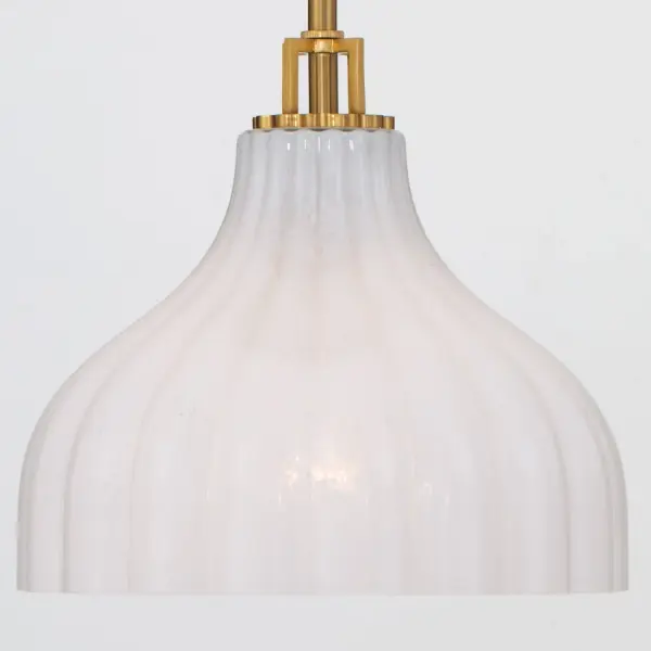Elegant Mini Pendant with Artisan Textured Glass and Luxe Gold Finish - Image 5