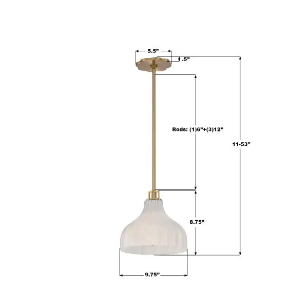Elegant Mini Pendant with Artisan Textured Glass and Luxe Gold Finish - Image 7
