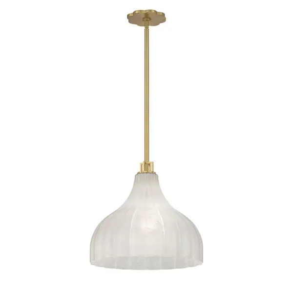 Elegant Textured Glass Pendant with Refined Transitional Appeal - Image 1