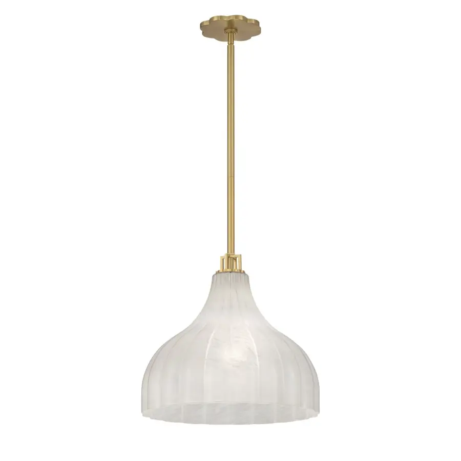 Elegant Textured Glass Pendant with Refined Transitional Appeal - Image 1