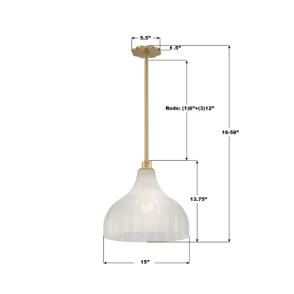 Elegant Textured Glass Pendant with Refined Transitional Appeal - Image 7