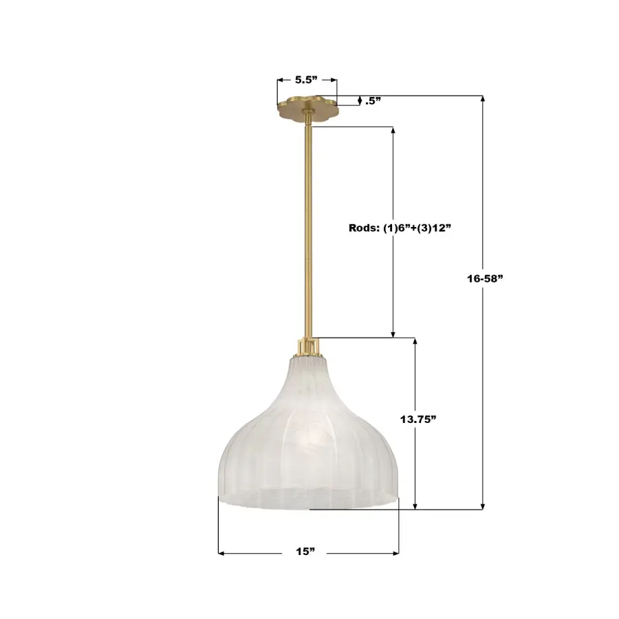 Elegant Textured Glass Pendant with Refined Transitional Appeal - Image 7