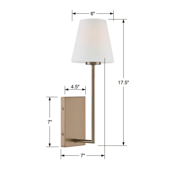 Lena 6" Wall Sconce in Black Forged - Image 7
