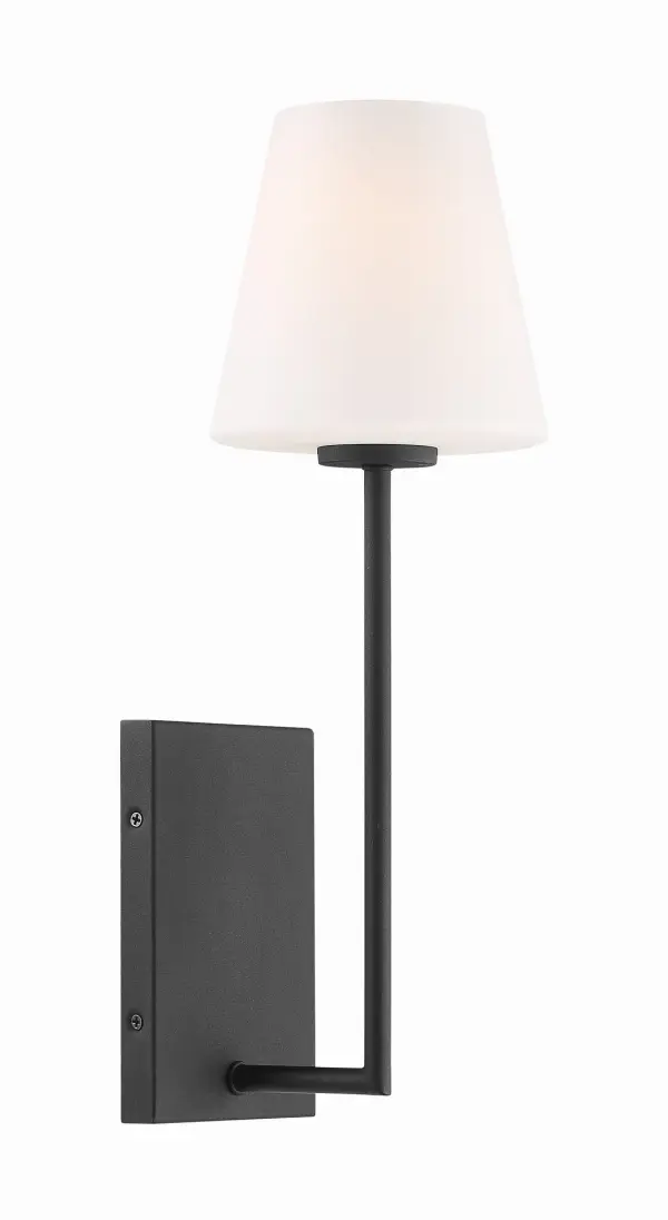 Lena 6" Wall Sconce in Black Forged - Image 9