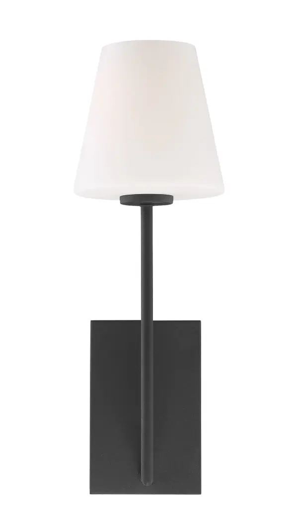 Lena 6" Wall Sconce in Black Forged - Image 10