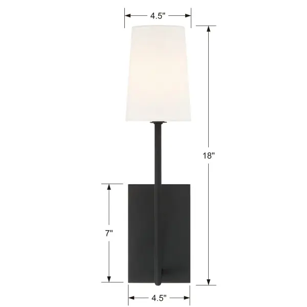 Lena 4.5" Wall Sconce in Black Forged - Image 17