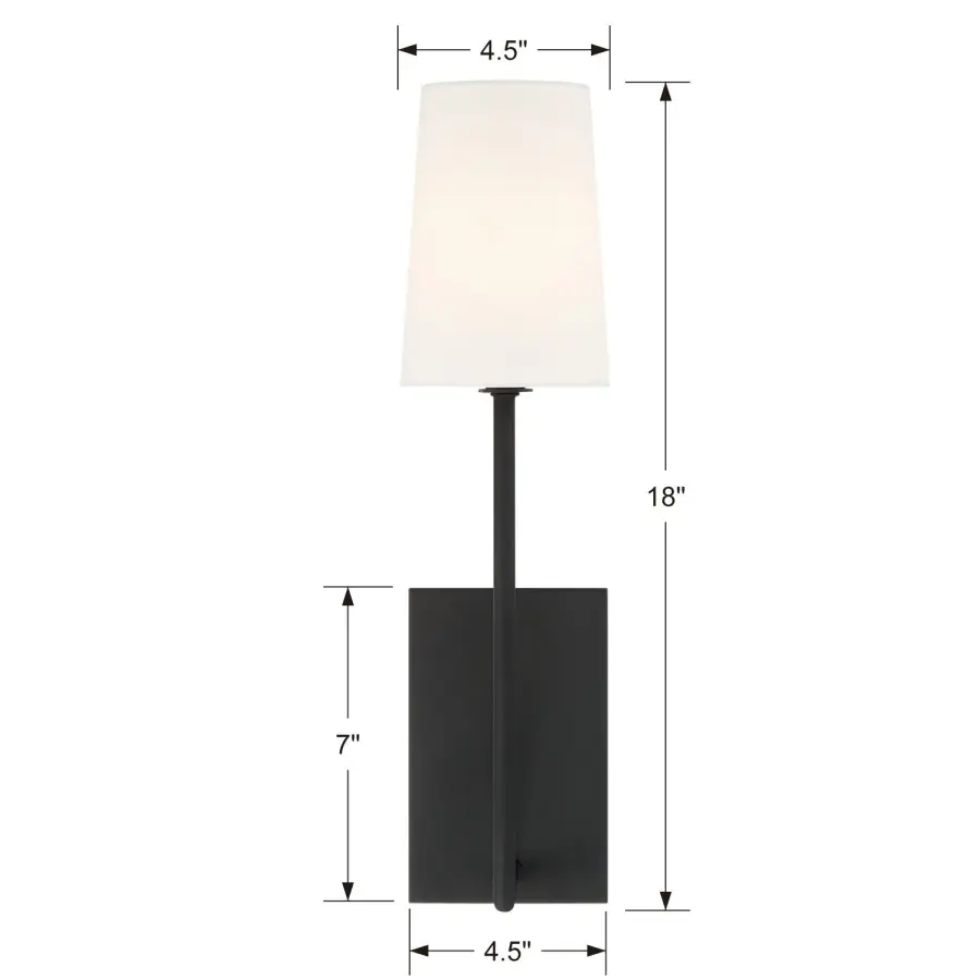 Lena 4.5" Wall Sconce in Black Forged - Image 17
