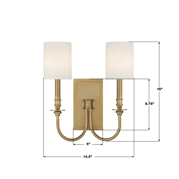 Lloyd 14.5" Aged Brass Sconce - Image 7