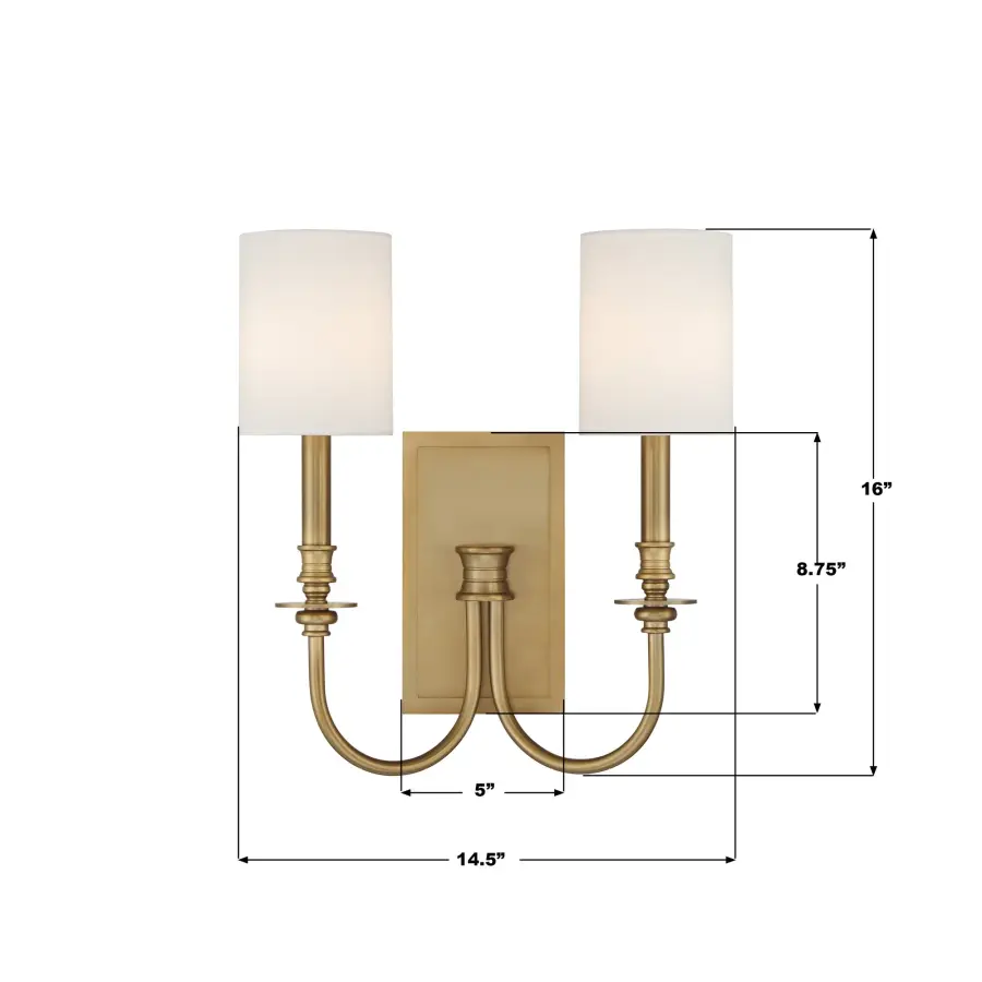 Lloyd 14.5" Aged Brass Sconce - Image 7