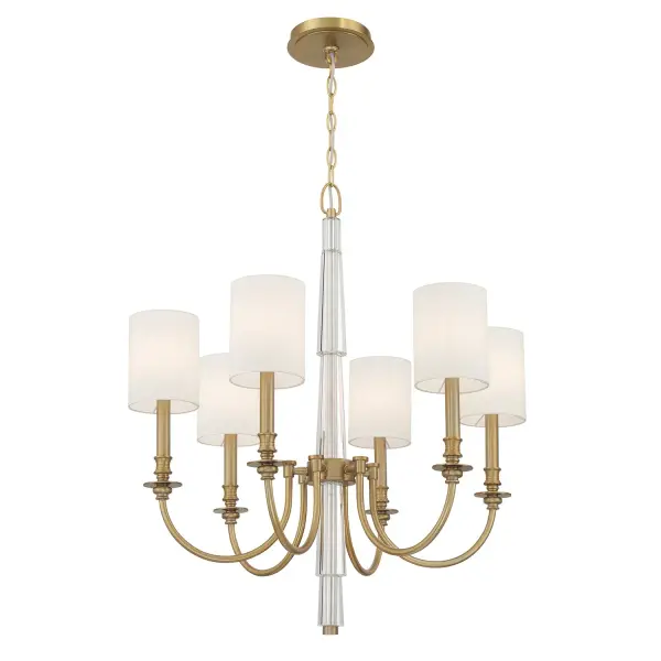 Lloyd 26" Chandelier in Aged Brass - Image 1