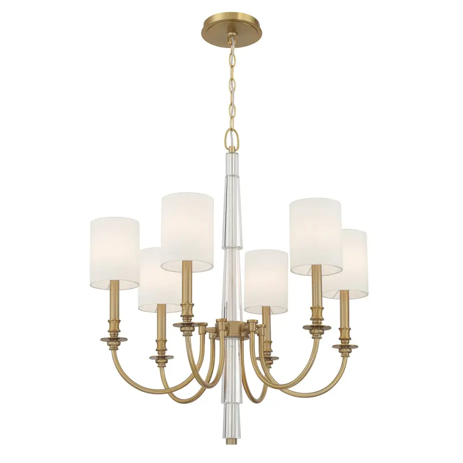 Lloyd 26" Chandelier in Aged Brass - Image 1