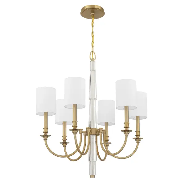 Lloyd 26" Chandelier in Aged Brass - Image 2