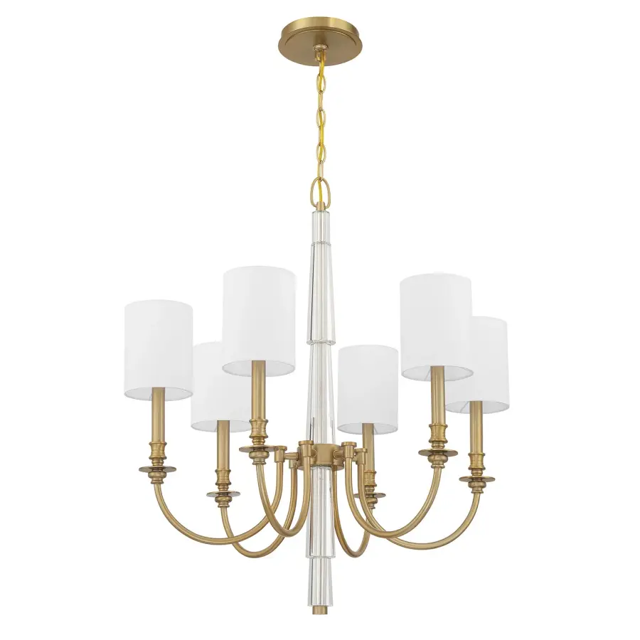 Lloyd 26" Chandelier in Aged Brass - Image 2