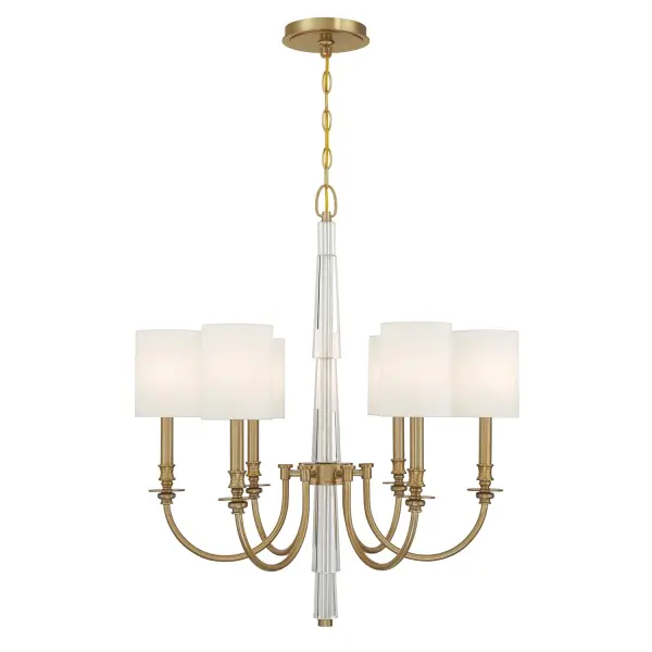 Lloyd 26" Chandelier in Aged Brass - Image 3