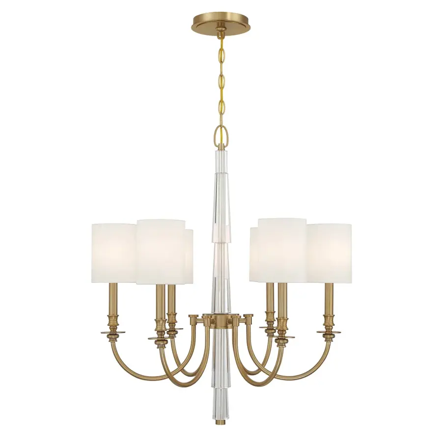 Lloyd 26" Chandelier in Aged Brass - Image 3