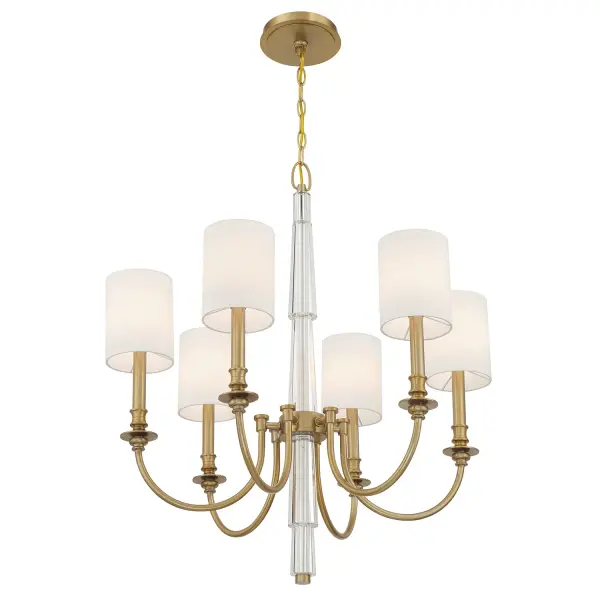 Lloyd 26" Chandelier in Aged Brass - Image 4