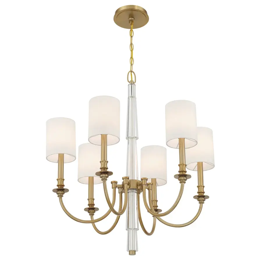 Lloyd 26" Chandelier in Aged Brass - Image 4