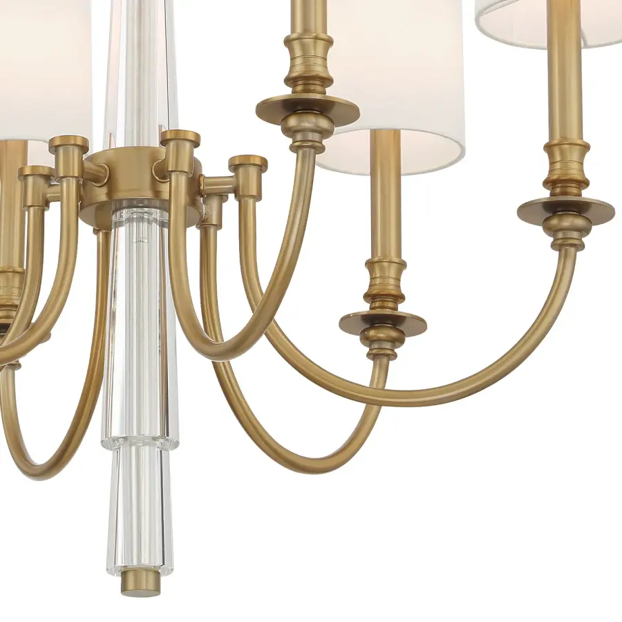 Lloyd 26" Chandelier in Aged Brass - Image 5