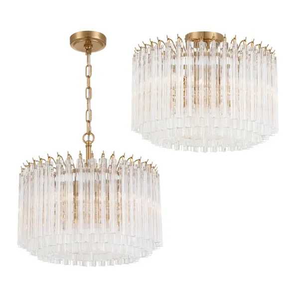 Sophisticated Mid-Century Glamour with Hand-Cut Crystal-Like Glass - Image 6