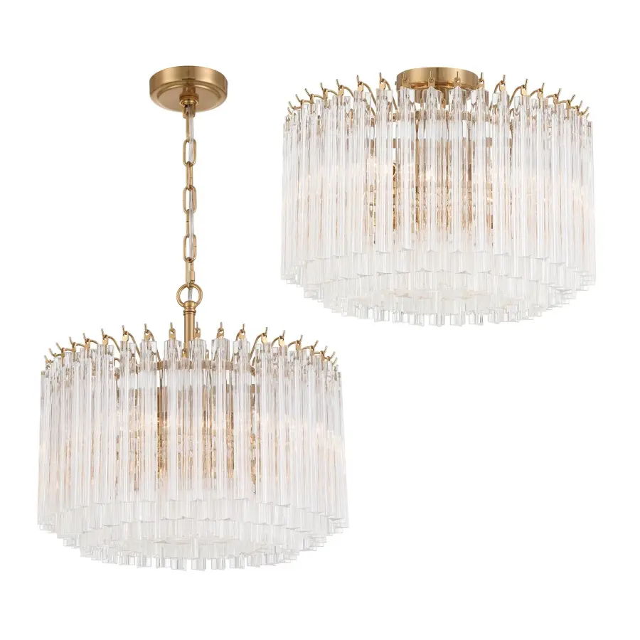 Sophisticated Mid-Century Glamour with Hand-Cut Crystal-Like Glass - Image 6