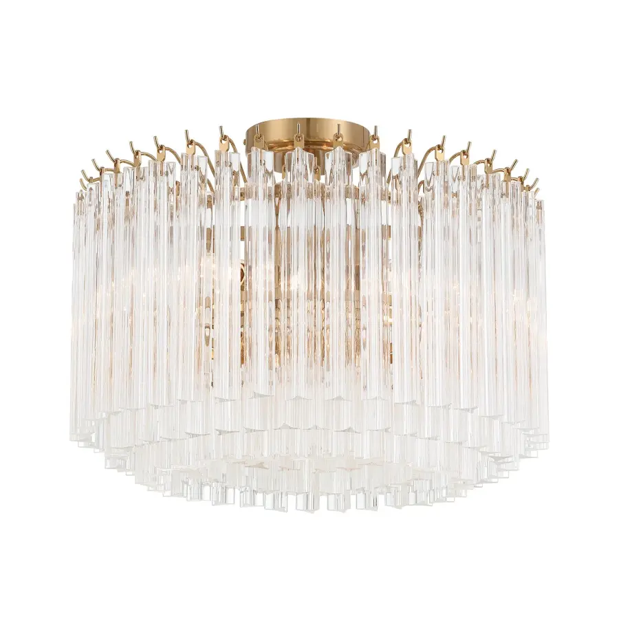 Luxurious Mid-Century Elegance with Hand-Cut Crystal-Like Glass - Image 1