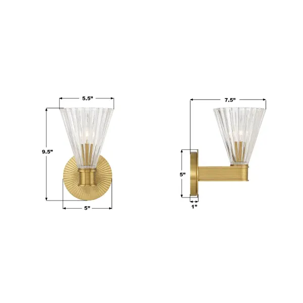 Lotus 5.5" Sconce in Luxe Gold - Image 7