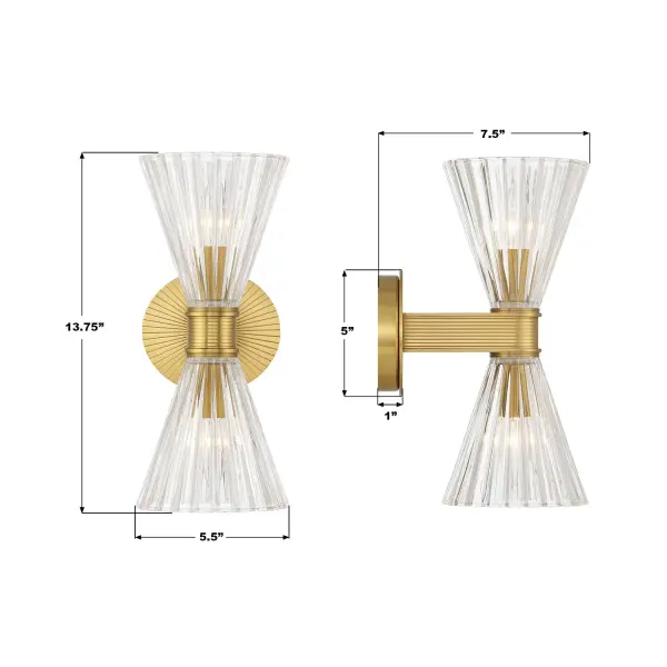 Lotus 5.5" Sconce in Luxe Gold - Image 7