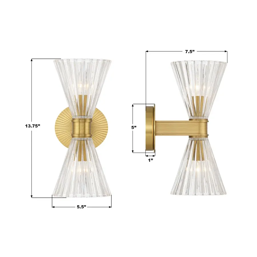 Lotus 5.5" Sconce in Luxe Gold - Image 7