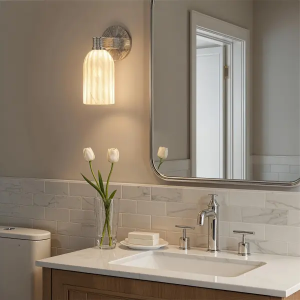 Lotus 5" Ribbed Glass Sconce in Luxe Gold - Image 14