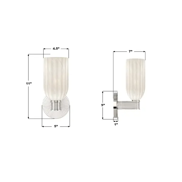Lotus 5" Ribbed Glass Sconce in Luxe Gold - Image 15