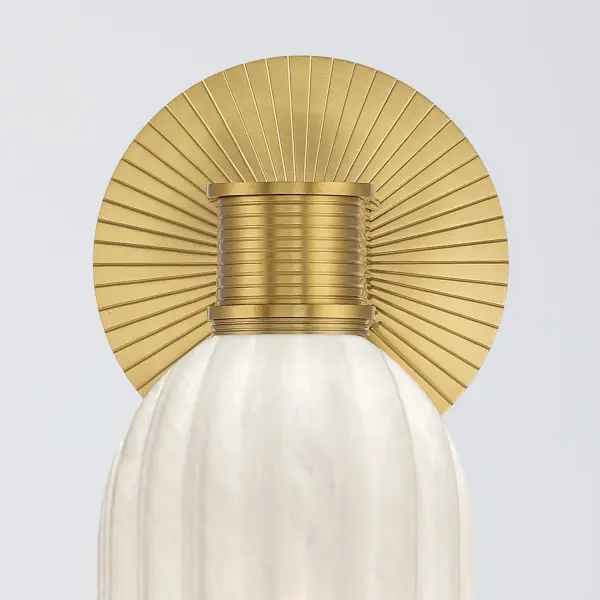 Lotus 5" Ribbed Glass Sconce in Luxe Gold - Image 5