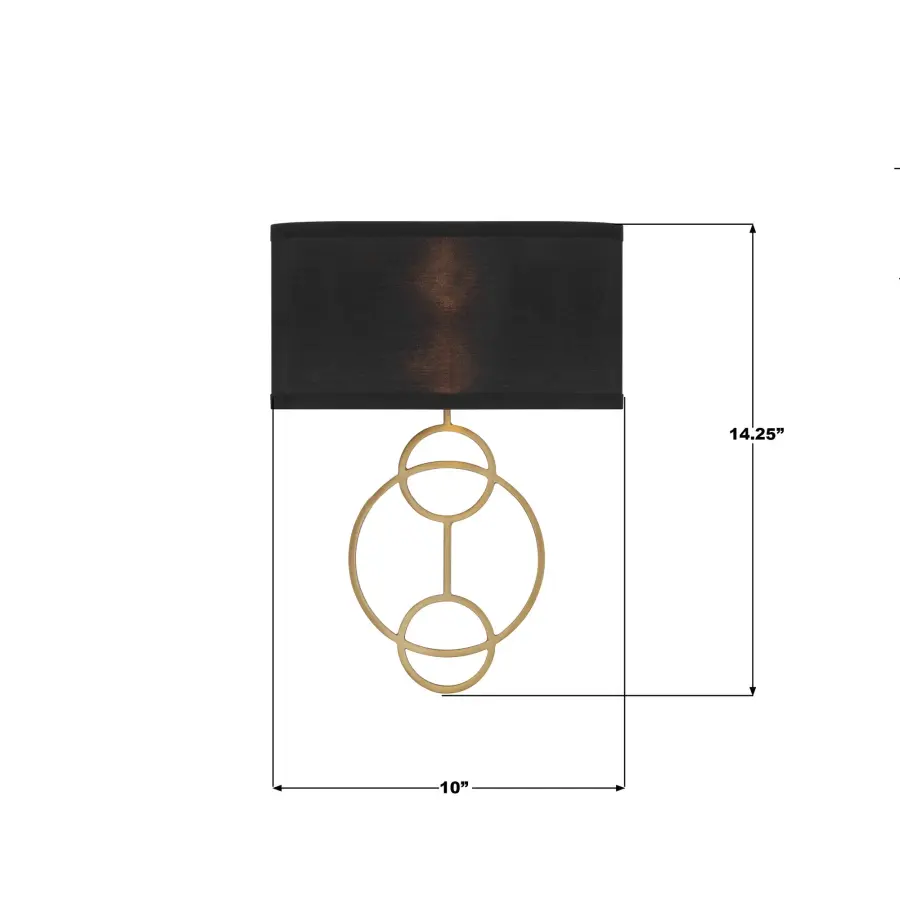 Laurel 10" Sconce in Vibrant Gold - Image 7
