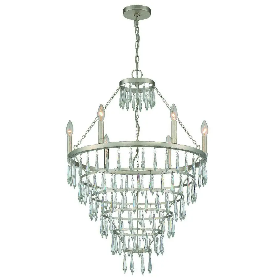 Lucille 24" Waterfall Crystal Chandelier - Image 1