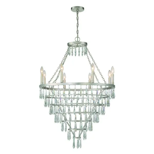 Lucille 28" Waterfall Crystal Chandelier - Image 1