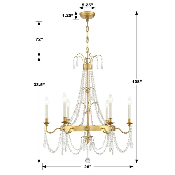 Maizey 28" Crystal Chandelier - Image 8