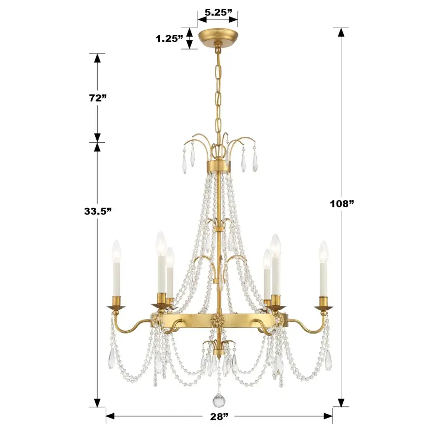 Maizey 28" Crystal Chandelier - Image 8