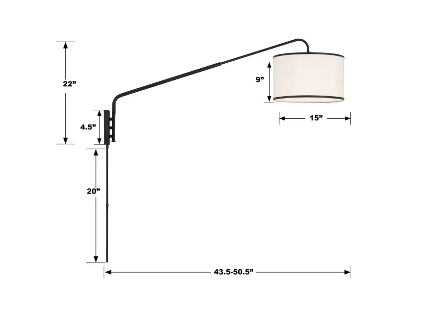 Mallory 15" Adjustable Task Sconce - Image 9