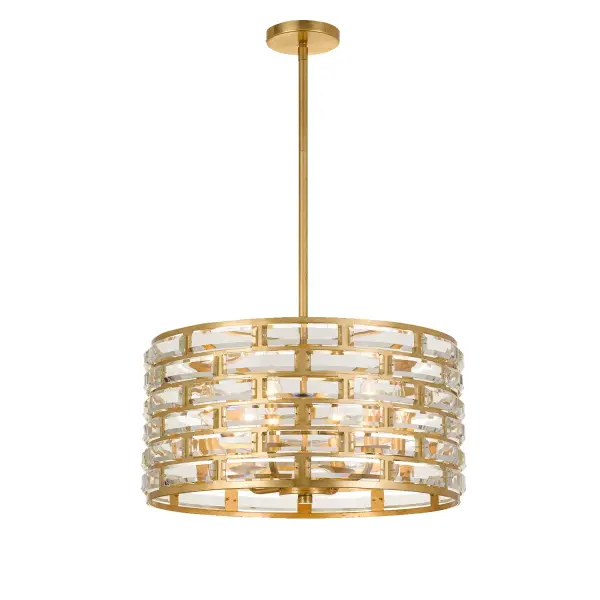 Meridian 20" Semi Flush Mount in Antique Gold - Image 2