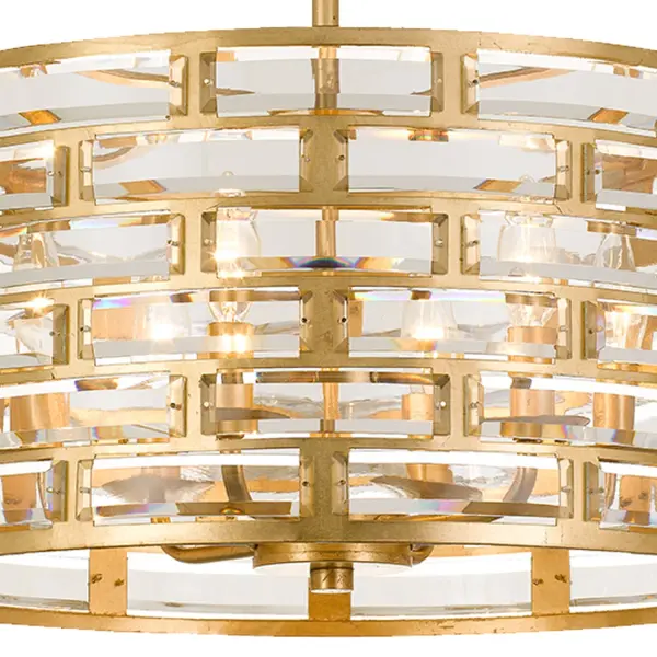 Meridian 20" Semi Flush Mount in Antique Gold - Image 4