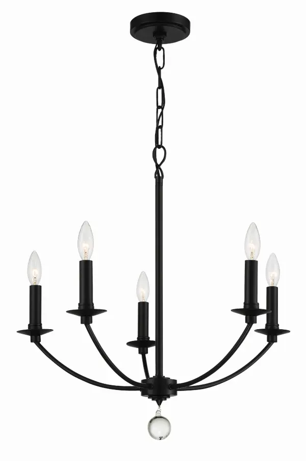 Mila 23" Black Chandelier - Image 2