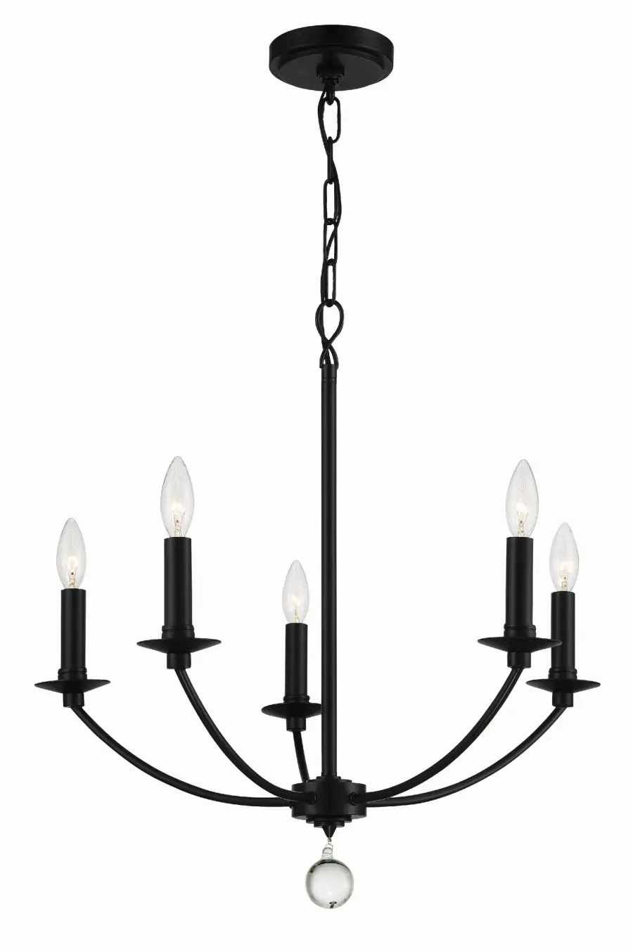 Mila 23" Black Chandelier - Image 2
