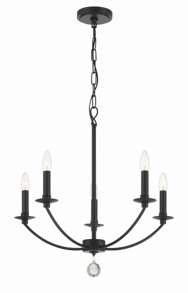 Mila 23" Black Chandelier - Image 3