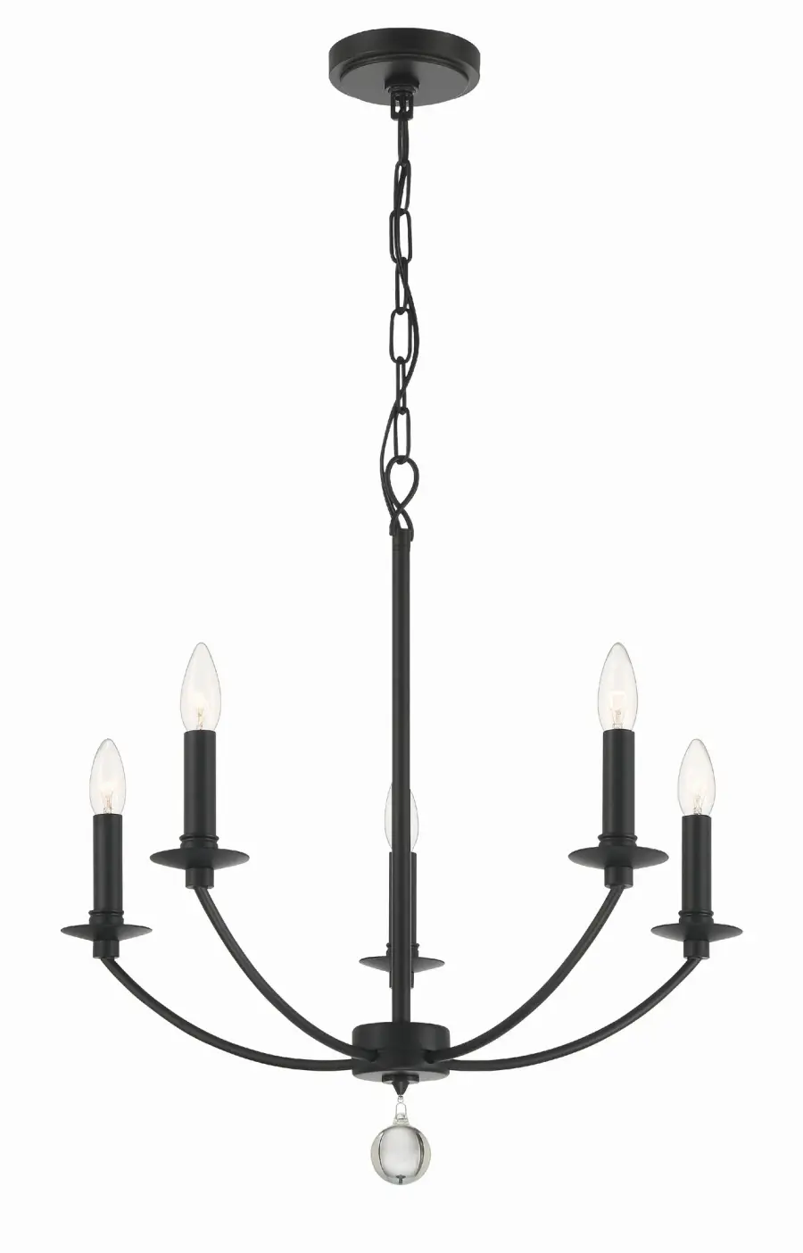 Mila 23" Black Chandelier - Image 3