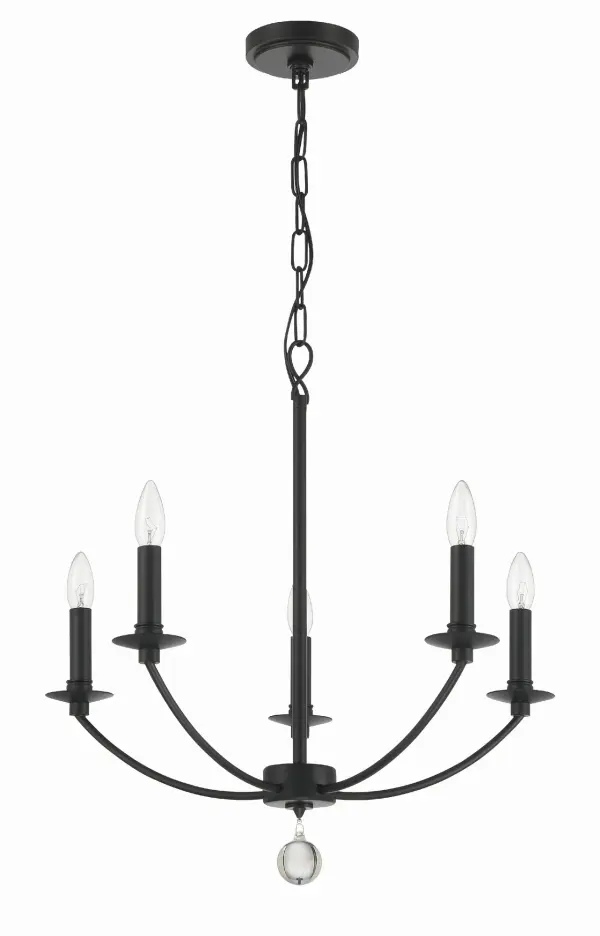 Mila 23" Black Chandelier - Image 4