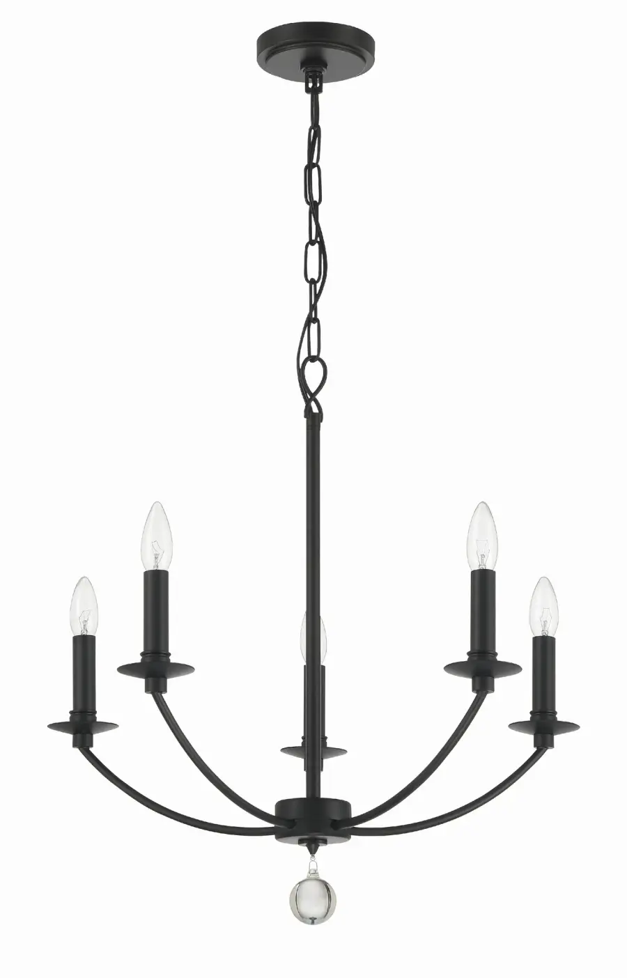 Mila 23" Black Chandelier - Image 4